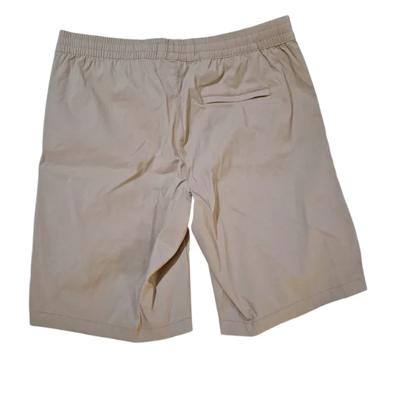 Akademiks Men's Beige Flat Front Shorts - Picture 2 of 8